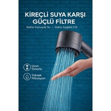 Tayem Filtreli Duş Başlığı, Yeni Nesil Klor ve Kireç Önleyici, Yüksek Basınçlı