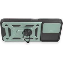 Kazan Hobi Newface Xiaomi Redmi Note 12 5g Kılıf Pars Lens Yüzüklü Silikon - Yeşil