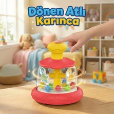 Circle Toys Bas-Çevir Atlı Karınca Oyuncağı – Renkli Toplu Eğitici Bebek Oyuncağı