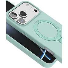 Kazan Hobi Newface Apple iPhone 17 Pro Regal Magsafe Standlı Kapak - Su Yeşili