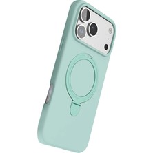Kazan Hobi Newface Apple iPhone 17 Pro Max Regal Magsafe Standlı Kapak - Su Yeşili