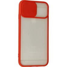 Kazan Hobi Newface iPhone 6 Kılıf Palm Buzlu Kamera Sürgülü Silikon - Kırmızı