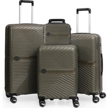 Piel Lino Pıel Lıno Polipropilen 4'lü Valiz Seti PL015239-SET Yeşil