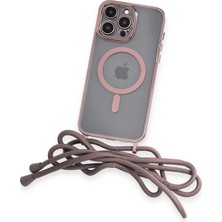 Kazan Hobi Newface iPhone 13 Pro Kılıf Divo Lazer Askılı Magsafe Kapak - Pembe