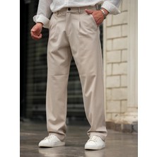 Tarz Cool Erkek Pileli Klasik Baggy Pantolon