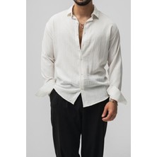 Tarz Cool Erkek Kiremit Embossed Oversize Gömlek