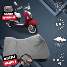 ULTRASHOP Kuba Nirvena 150 Su Geçirmez Motosiklet Brandası Arka Çanta Top Case Uyumlu Motosiklet Branda