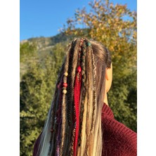 Örük Evi Afrika Örgülü Rasta Saç Tokası – El Yapımı Bohem Etnik Aksesuar