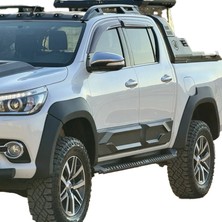Aftermarket Toyota Hilux 2015+ Kapı Koruma Seti V2 Mat Siyah 4 Parça