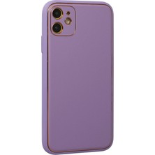 Kazan Hobi Newface iPhone 12 Kılıf Coco Deri Silikon Kapak - Lila