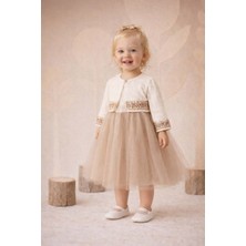 Kız Bebek  Elbise  - Wondress - Bal Rengi - 12-Ay - W2070-BAL Rengi-12-Ay