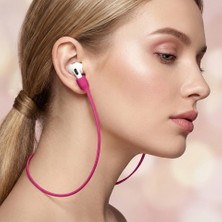 Caseonn Apple Airpods 1 / 2. Nesil Manyetik Boyun Askısı Kulaklık Tutucu Ip Koyu Pembe
