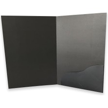 ABB Matbaa 25 Adet Siyah Cepli Dosya Sunum Evrak Dosyası Baskısız 300 gr A4