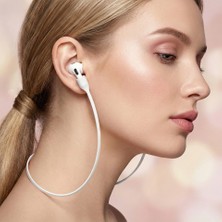Caseonn Huawei Freebuds 5i / Freebuds 6i Manyetik Boyun Askısı Kulaklık Tutucu Ip Beyaz