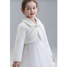 Pembe Mavi Kürk Bolero - 12 Yaş