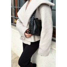 bahwar Zımbalı  Vegan Deri Kadın Omuz Çantası – Günlük Şık El ve Kol Çantası