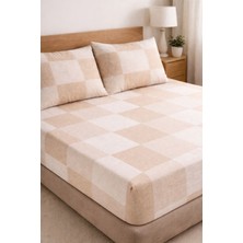 Ecem Home Pamuk Saten Tek Kişilik Yastık Kılıflı Lastikli Çarşaf Takımı