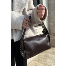 bahwar Zımbalı  Vegan Deri Kadın Omuz Çantası – Günlük Şık El ve Kol Çantası