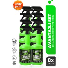 Lekex Green Power Çok Amaçlı Temizleyici ve Yağ Çözücü 750 ml x 8