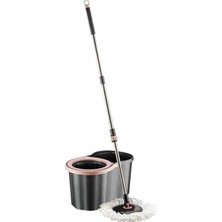 Normadia Smart Black Döner Başlıklı Mop ve Kovalı Temizlik Seti, Pratik ve Şık Tasarım