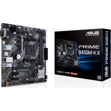 Asus Prıme B450M-K Iı Ddr4 4400MHZ 1xvga 1xhdmı 1xdvı 1xm.2 USB 3.2 Matx Am4 (2. ve 1.nesil Işlemci Uyumlu)