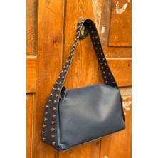 bahwar Zımbalı  Vegan Deri Kadın Omuz Çantası – Günlük Şık El ve Kol Çantası