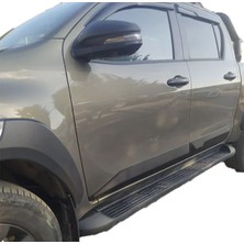 Aftermarket Toyota Hilux 2015+ Slim Kapı Koruma Seti Mat Siyah 4 Parça