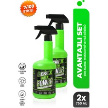Lekex Green Power 750 ml x 2 Çok Amaçlı Temizleyici ve Yağ Çözücü Ferahlatıcı Etki ile Güvenli Kullanım