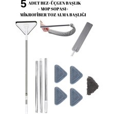 Normadia Üçgen Cam Duvar Temizleme Aparatı, Mikrofiber Toz Alma Başlık (5'li)