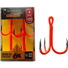 Sea Horse Diamond Scaled Sharp Hook Oty:4 No:2/0