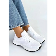 Veralya Slar Beyaz Cilt Bağcıklı Spor Ayakkabı