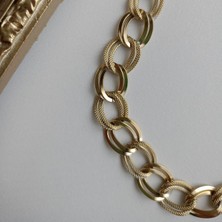 Lente Aksesuar Kadın Gold Çelik Samanyolu Model Dokulu Zincir Bileklik