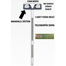 Normadia Mikrofiber Bezli 180° Oynar Teleskobik Cam Temizleyici