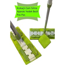 Normadia Kıskaçlı Mikrofiber Cam ve Fayans Silme Mopu Yedek Bezli