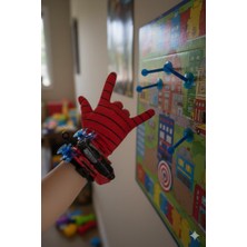 abnturk "spider-Man Örümcek Adam Ağ Atan Eldiven Vantuzlu Fırlatıcı Set"