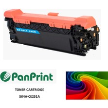 PanPrint Hp Color Laserjet CP3525N Mavi Muadil Toner (CE251A)