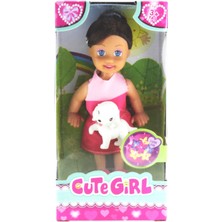 Najmaddin Cute Girl Köpek Figürlü Kumral Mini Bebek