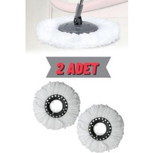 Normadia Yüksek Emici Mikrofiber Spin Mop Bezi Çift Seti, Temizlik Için Uygun