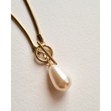 MoM's Collection Nina Inci Uçlu Kalın Zincir 316L Çelik Kolye