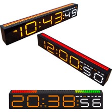 Upway Müziğe Duyarlı Ritim Işıklı Dijital Masa Saati - Sese Duyarlı Hd LED Panel Ekran