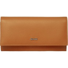 Grande Gerçek Deri Kadın Cüzdanı Hakiki Deri Büyük Boy