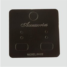 Zero Land Storozde Siyah Renkli Küpe Kartı 200 Adet-Siyah