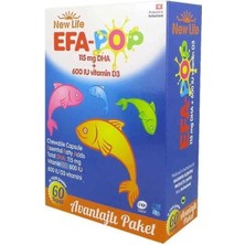 New Life Efa Pop 60 Çiğnenebilir Kapsül - Dezenfektan Hediyeli (%72 Alkol)