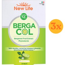 New Life Bergacol 60 Tablet - 3 Adet (180 Tablet) - Dezenfektan Hediyeli (%72 Alkol)