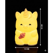 Öztürk Makine Sevimli Unicorn LED Masa Lambası - Kumandalı, 3 Renk Modlu & Dimlenebilir