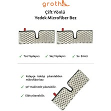 Normadia Çift Yönlü Mikro Fiber Sprey Mop Yedek Bezleri, 2'li Set