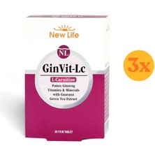New Life Ginvit Lc 30 Tablet - 3 Adet (90 Tablet)