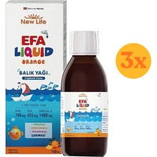 New Life Efa Liquid Orange 150 ml - 3 Adet (450 Ml)