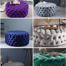 Chester Yuvarlak Puf Sehpa