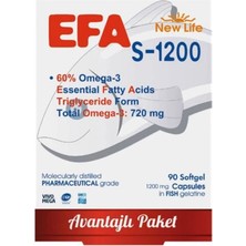 New Life Efa S-1200 90 Kapsül - Dezenfektan Hediyeli (%72 Alkol)